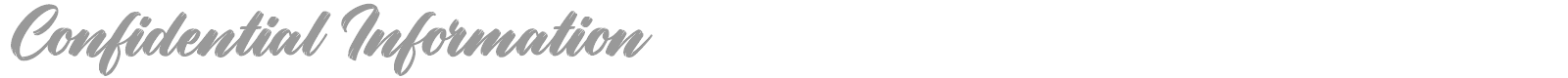 Confidential Information font preview